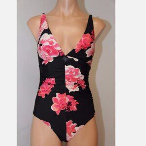 NWT Calvin Klein Swimsuit Bikini one 1 piece Size 12 Floral Print WMN